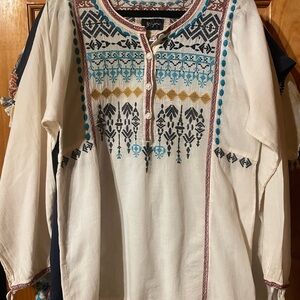 BIYA Embroidered Cream Blouse